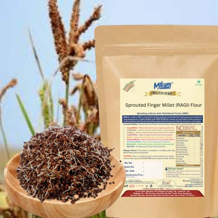 Sprouted Finger Millet (Ragi) flour