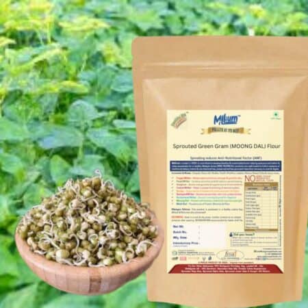 Sprouted Whole Green Gram (Moong Dal) flour